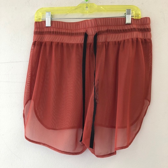 Red Mesh Shorts - Picture 2 of 3